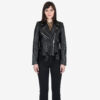 Commando - Black and Silver - Black Lining - Leather Jacket