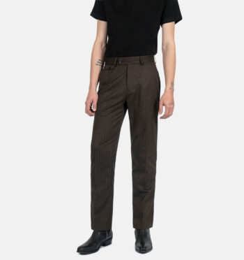 Montrose - Brown Pinstriped - Slim Fit Pants