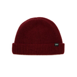 Wanderer - Burgundy Red Cotton Short Beanie