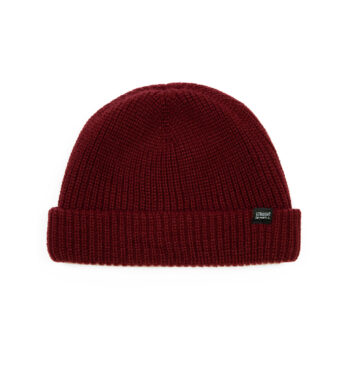 Wanderer - Burgundy Red Cotton Short Beanie