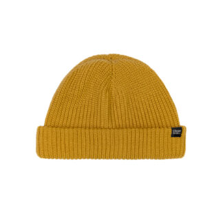 Wanderer - Mustard Yellow Cotton Short Beanie