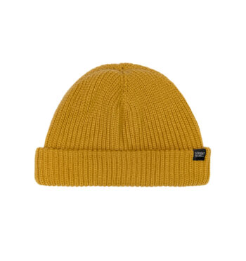 Wanderer - Mustard Yellow Cotton Short Beanie