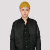 Wanderer - Mustard Yellow Cotton Short Beanie