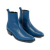 Richards - Blue Leather Zip Boots