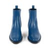 Richards - Blue Leather Zip Boots