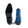 Richards - Blue Leather Zip Boots