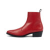 Richards - Red Leather Zip Boots