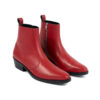 Richards - Red Leather Zip Boots