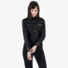 Brux – Studded Shirt (Women) The Brux features brass and gem studs along the collar, chest pockets, cuffs, and back.