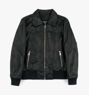 The Carolina is a western influenced leather jacket with durable elastic cuffs and waistband. It features symmetrical styling details and wide zippers.