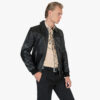 The Carolina is a western influenced leather jacket with durable elastic cuffs and waistband. It features symmetrical styling details and wide zippers.