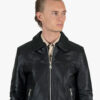 The Carolina is a western influenced leather jacket with durable elastic cuffs and waistband. It features symmetrical styling details and wide zippers.