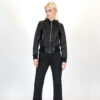 The Carolina is a western influenced leather jacket with durable elastic cuffs and waistband. It features symmetrical styling details and wide zippers.