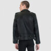 The Commando is our most traditional and recognizable leather jacket, now made in black leather with brass ball pull zippers and redesigned removable belt.