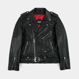 Commando - Black and Silver Leather Jacket - New Modern Fit