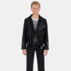 The Commando is our most traditional and recognizable leather jacket, available in cotton twill. It features silver ball pull zippers.