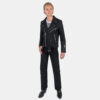 The Commando is our most traditional and recognizable leather jacket, available in cotton twill. It features silver ball pull zippers.