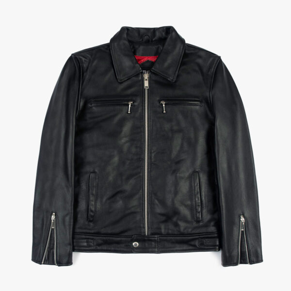 The Idol leather jacket offers clean lines and classic style. It features a traditional collar, duel chest zipper pockets, and vertical zipper closure.