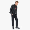 The Idol leather jacket offers clean lines and classic style. It features a traditional collar, duel chest zipper pockets, and vertical zipper closure.