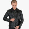 The Idol leather jacket offers clean lines and classic style. It features a traditional collar, duel chest zipper pockets, and vertical zipper closure.