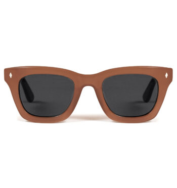 A classic sunglasses shape, always cool and timeless. Hand-crafted, polarized, medium brown acetate frames.