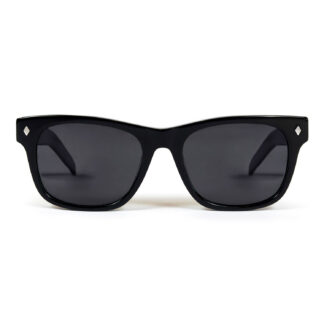 A classic sunglasses shape. Slightly retro, always cool and timeless. Hand-crafted, black acetate frames with polarized lenses.