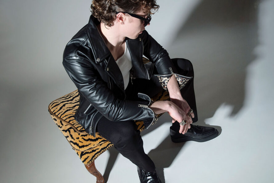 Bristol Lightweight – Leather Jacket – Leopard Print Lining – Modern Fit
