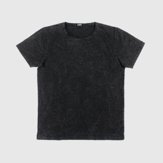 Meet the Dodge t-shirt, available in black acid wash. It features a raw neck, soft cotton, and our new Bucktown fit.