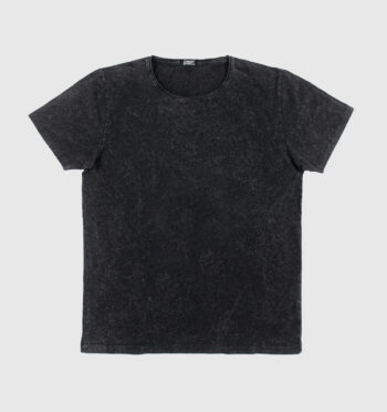 Meet the Dodge t-shirt, available in black acid wash. It features a raw neck, soft cotton, and our new Bucktown fit.