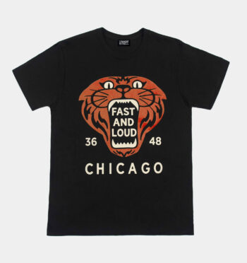 Fast and loud in Chicago. If you know, you know. Short sleeve eyes t-shirt made from soft cotton. Printed in Chicago. This is our Everyday fit.