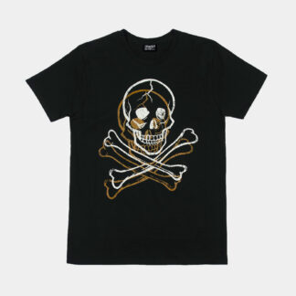 The Jinx skull and crossbones. Everyone’s favorite motif, printed our way. Beware of owner. Short sleeve t-shirt made from soft cotton. Printed in Chicago. This is our Everyday fit.