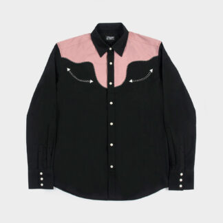 The Stay Free is back in a new black and pink color style. This is a long-sleeve button up western shirt and made from our favorite twill cotton.
