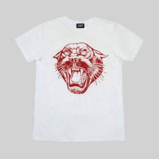 Keep cool, little Thunderbird. Short sleeve panther t-shirt made from soft cotton. Printed in Chicago. This is our Everyday fit.