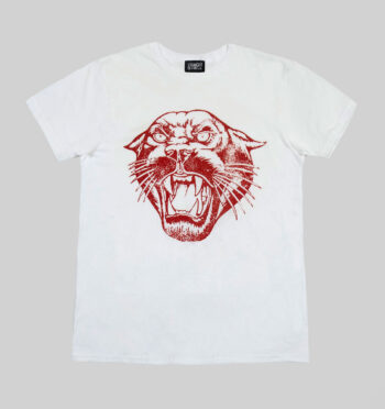 Keep cool, little Thunderbird. Short sleeve panther t-shirt made from soft cotton. Printed in Chicago. This is our Everyday fit.