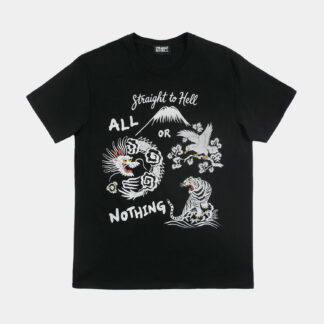 Iconic souvenir jacket artwork is reimagined as a bold, printed shirt. Short sleeve t-shirt made from soft cotton. Printed in-house in Chicago. This is our Everyday fit.