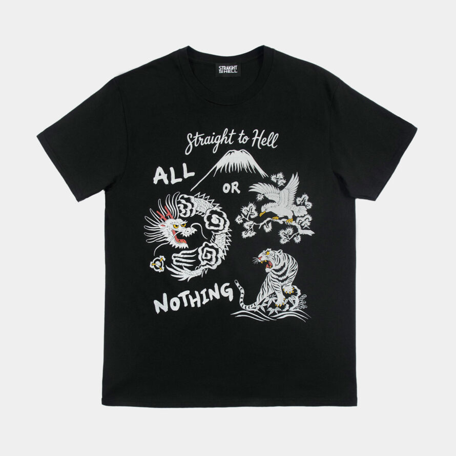 Iconic souvenir jacket artwork is reimagined as a bold, printed shirt. Short sleeve t-shirt made from soft cotton. Printed in-house in Chicago. This is our Everyday fit.