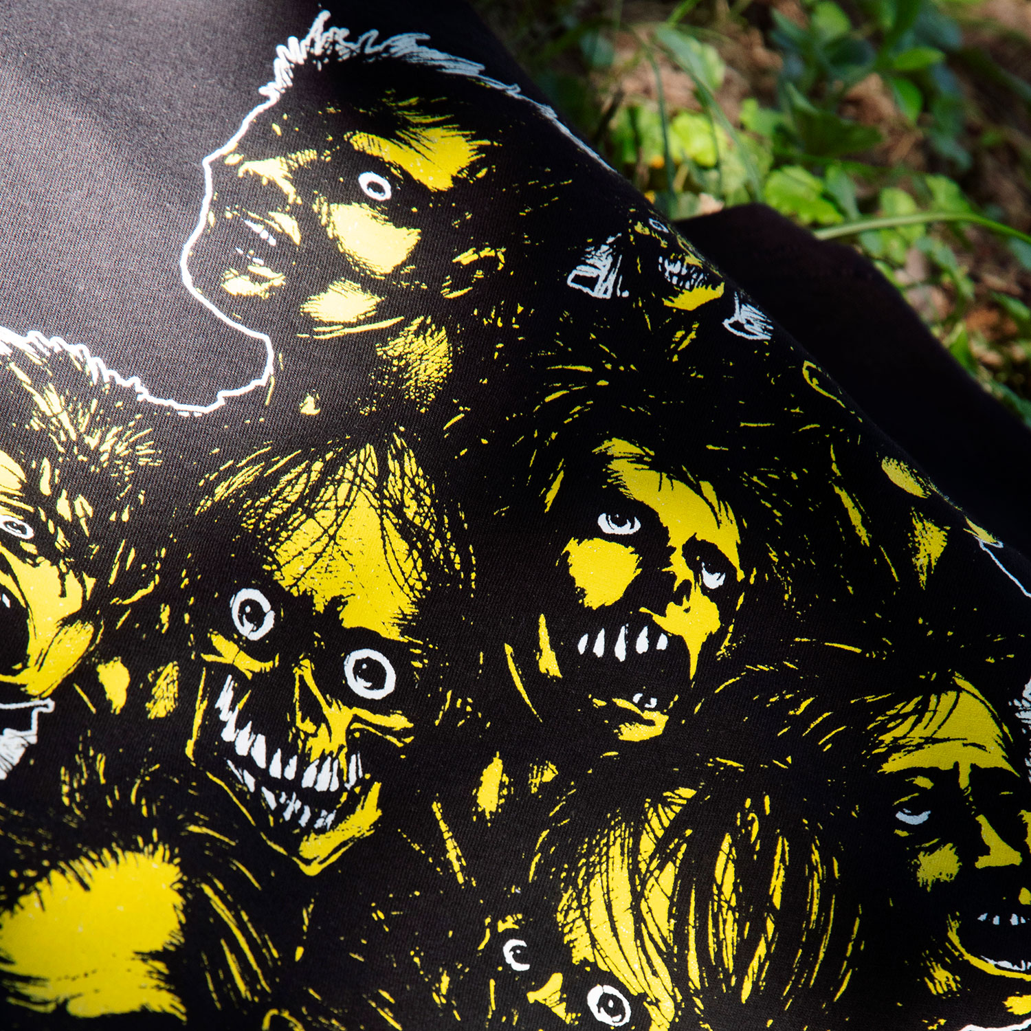 The Cramps official t-shirts are here for a limited time. Bad Music for Bad People goes hard, pulling artwork from the front and back of this perfect record featuring the unmistakable likeness of singer Lux Interior. We also mixed the cover art with mid-’80s promotional Cramps imagery. When your rotation needs something louder, this tee has you covered. Made from soft cotton and printed in-house in Chicago. This is our Everyday fit. Available with a single-sided front print or go double-sided with artwork on the front and back. Let’s talk about The Cramps and their shocking sound. Trashy, primitive punk and garage rock collide with raw R&B, fuzzed-out rockabilly gone wrong, B-movie sleaze, and ’50s rock ‘n’ roll dragged through the gutter. Do you get it now? Good.